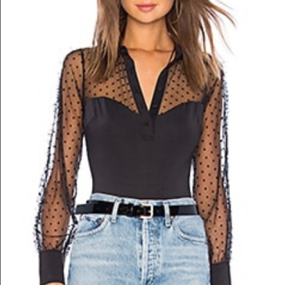 Revolve | Thistle + Spire | black bodysuit NWT